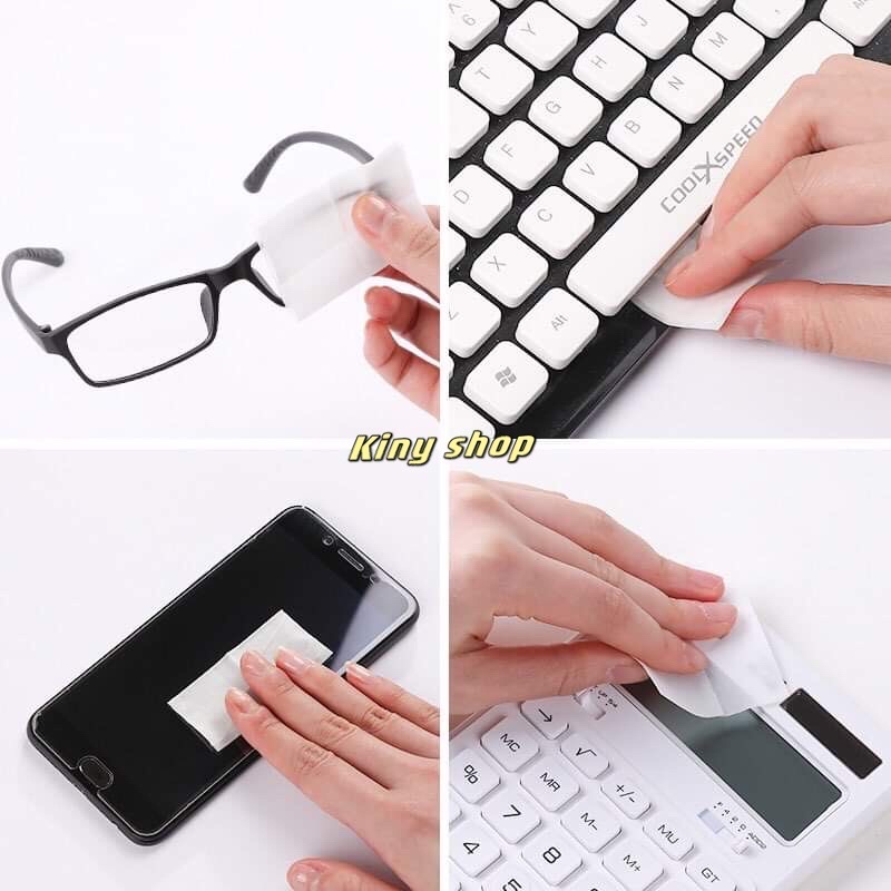 ***KHĂN GIẤY ƯỚT LAU KÍNH ĐA NĂNG [combo 10 gói]***