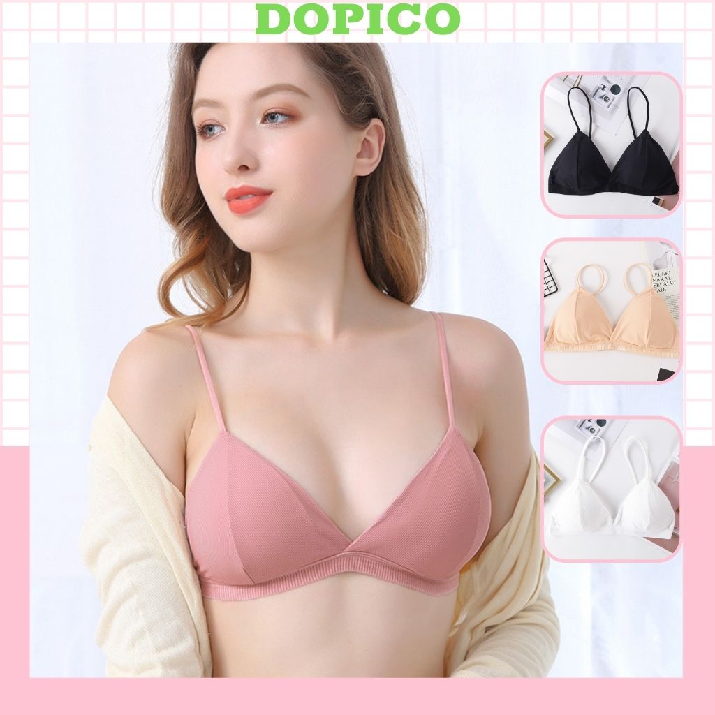 Áo bra nữ 2 dây học sinh đẹp , áo ngực không gọng mút mỏng mặc thoải mái DOPICO B812