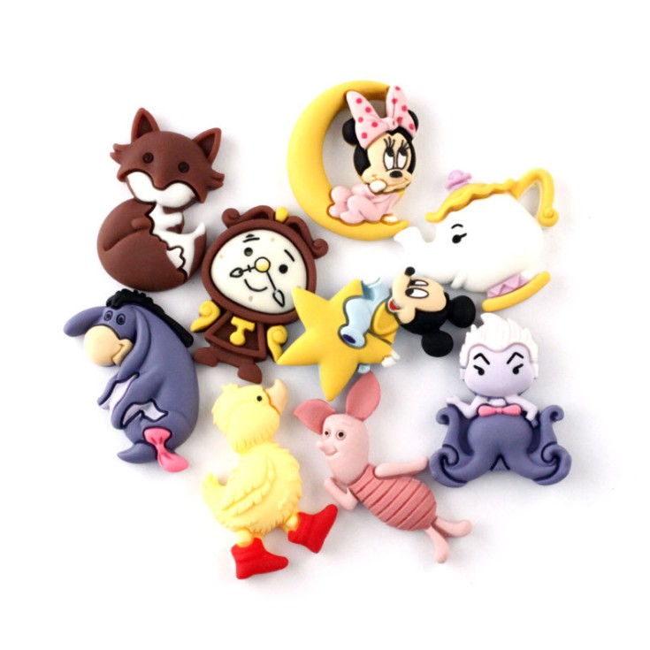 Charm nhân vật Cartoon Network - Beauty and The Beast, Duckling, Mermaid trang trí dép Crocs Jibbitz, DIY