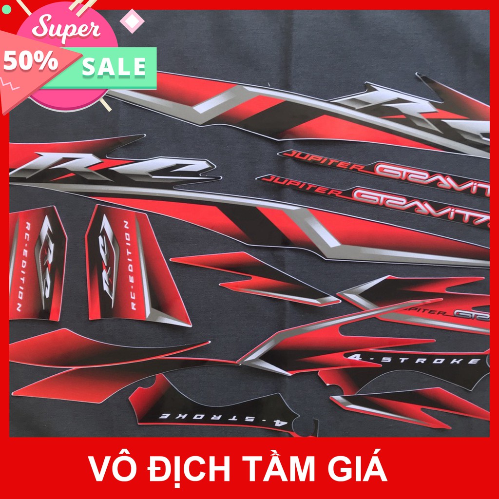 [GIÁ GỐC] BỘ TEM DÁN XE MÁY YAMAHA JUPITER GRAVITA MÀU ĐỎ