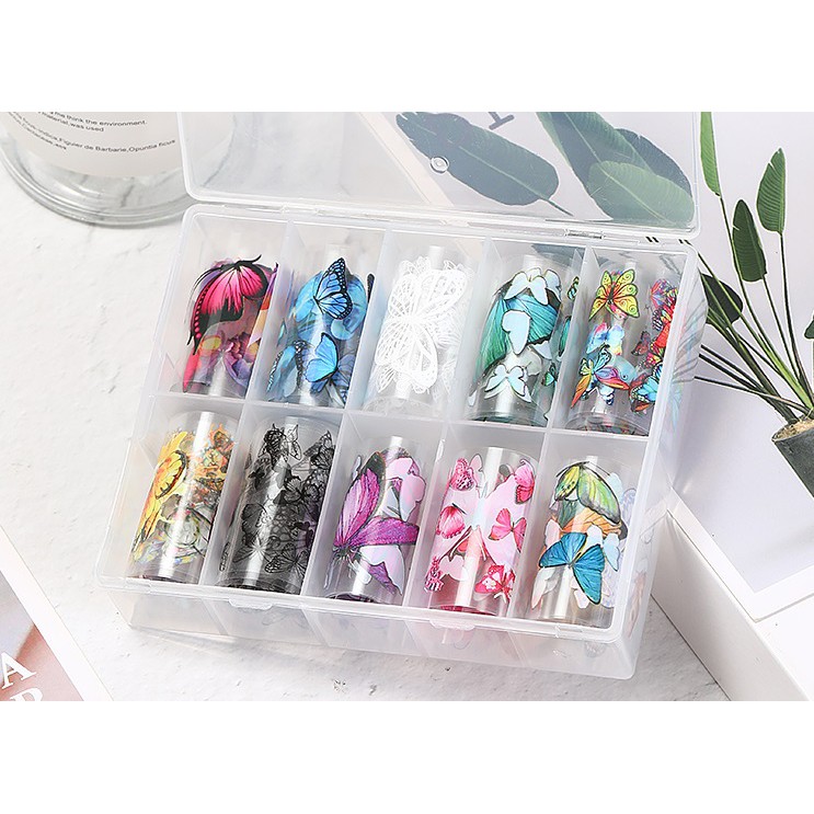 Khay Foil Cánh Bướm Lớn Sắc Sảo Trang Trí Móng