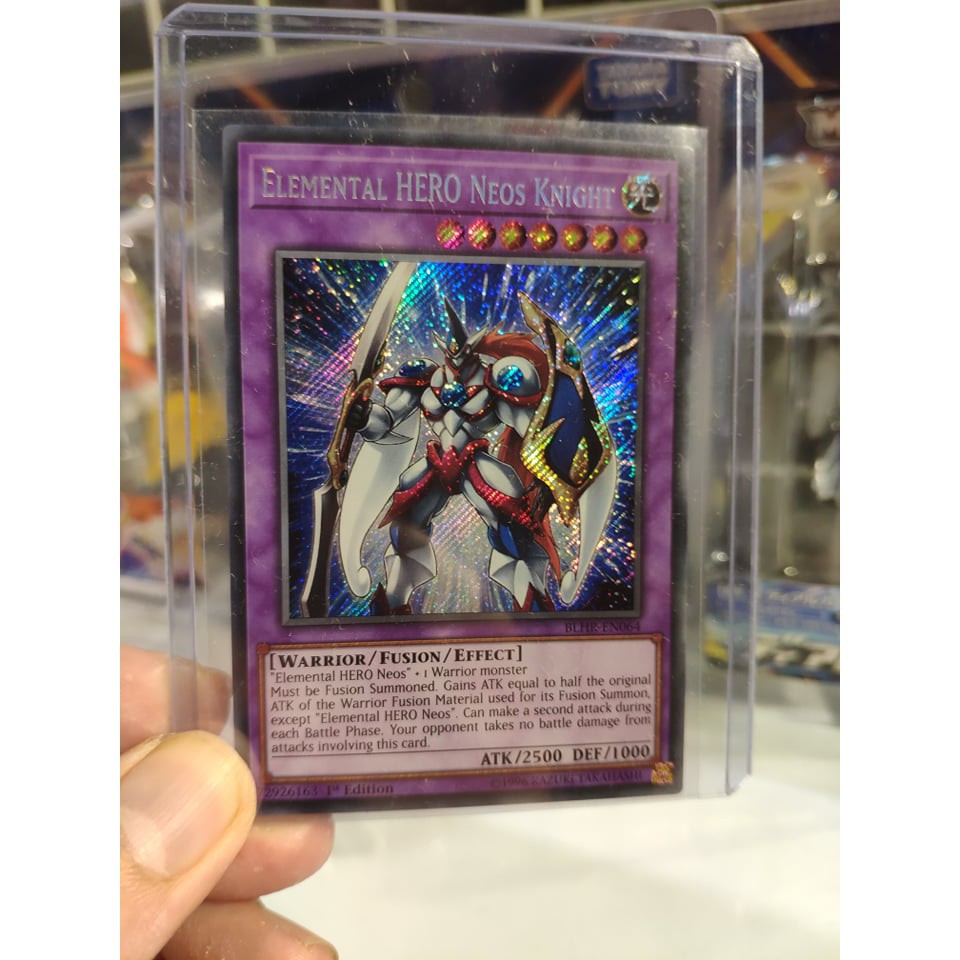 [ Dưa Hấu Yugioh ] Lá bài thẻ bài Elemental Hero Neos Knight – Secret Rare - Tặng bọc bài nhựa bảo quản