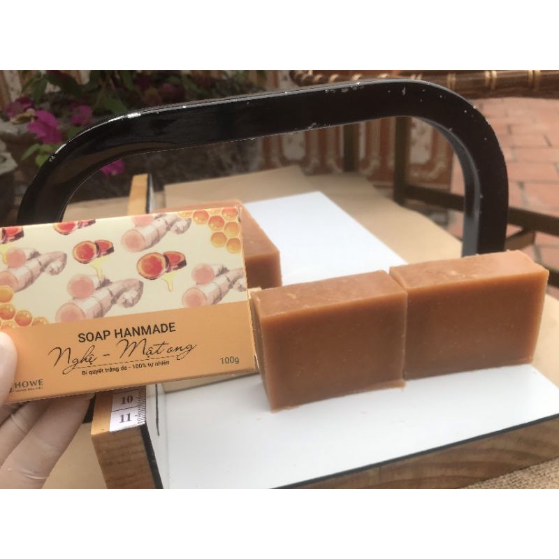 Xà bông handmake_ nghệ mật ong dưỡng trắng da, chống lão hóa