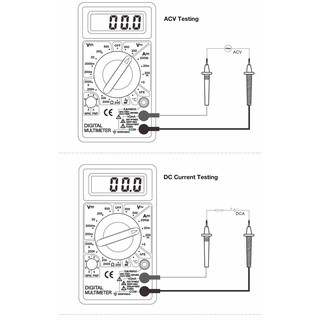 DT838 LCD Digital Multimeter AC DC Tester Voltmeter Resistance Temperature Test