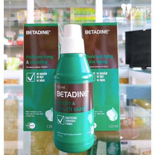 Betadine Súc Họng ( Ship Hoả Tốc ) Nước Súc Miệng, Súc họng Betadine