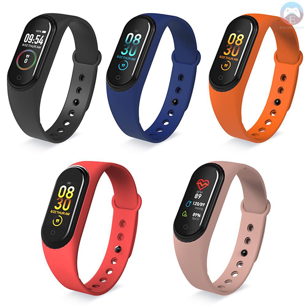 Ê M4 Smart Band Sports Tracker Fitness Bracelet Heart Rate Blood Pressure Sleep Monitor Body Temperature Measure Color Display