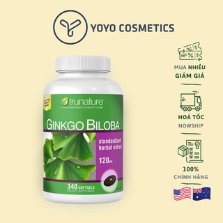 Bổ não Ginkgo Biloba viên uống bổ não tăng cường tuần hoàn máu tăng cường trí nhớ trí tuệ 340 viên