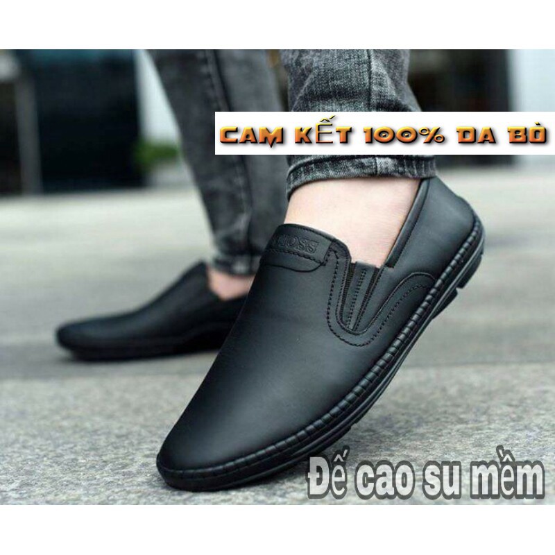 [hot] Giầy Lười Nam Da Bò Thật - Bảo hành 12 tháng  < size từ 37-43>