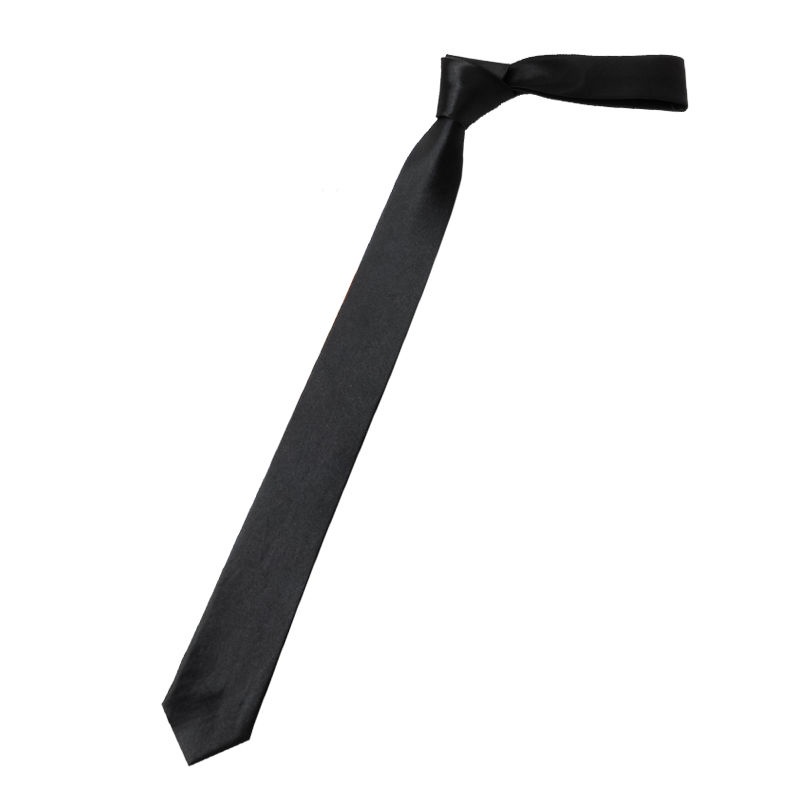 Cà Vạt Đen Siêu Mỏng 3CM Phong Cách Nhật Hàn Cho Nam Nữ