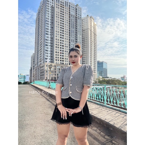 BIGSIZE - Quần Short Nhung Ren Lưng Thun ( ảnh thật shop chụp )