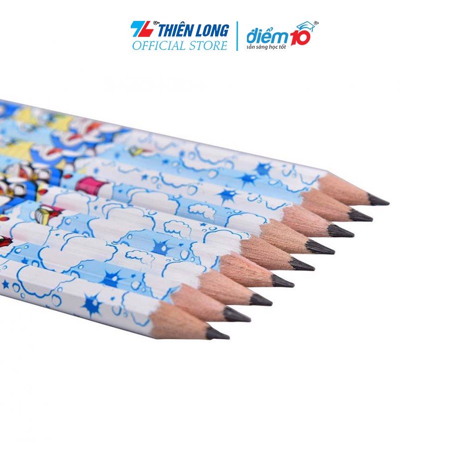 ( 1 Hộp 10 Cây ) Bút Chì Gỗ Doraemon 2B GP09/DO Thiên Long Camshop