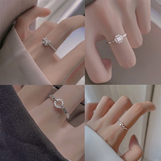 Nhẫn Mạ Bạc Hình Bướm Đính Đá Nhân Tạo Thời Trang