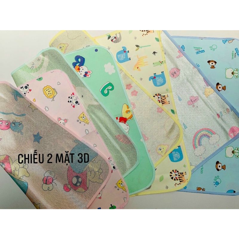 Chiếu cao su điều hòa 2 mặt chống thấm cho bé/nhiều màu