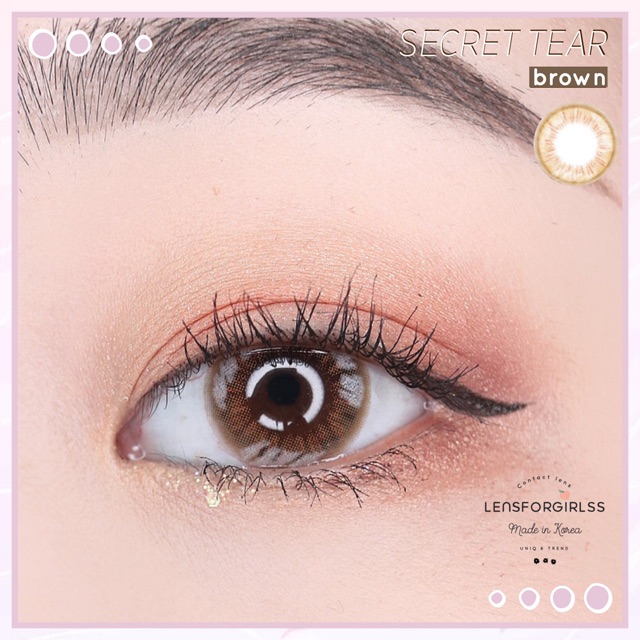 <Sẵn gray 8 độ> Kính áp tròng SECRET TEAR Brown-Choco-Gray của Lens-me (1 tháng)