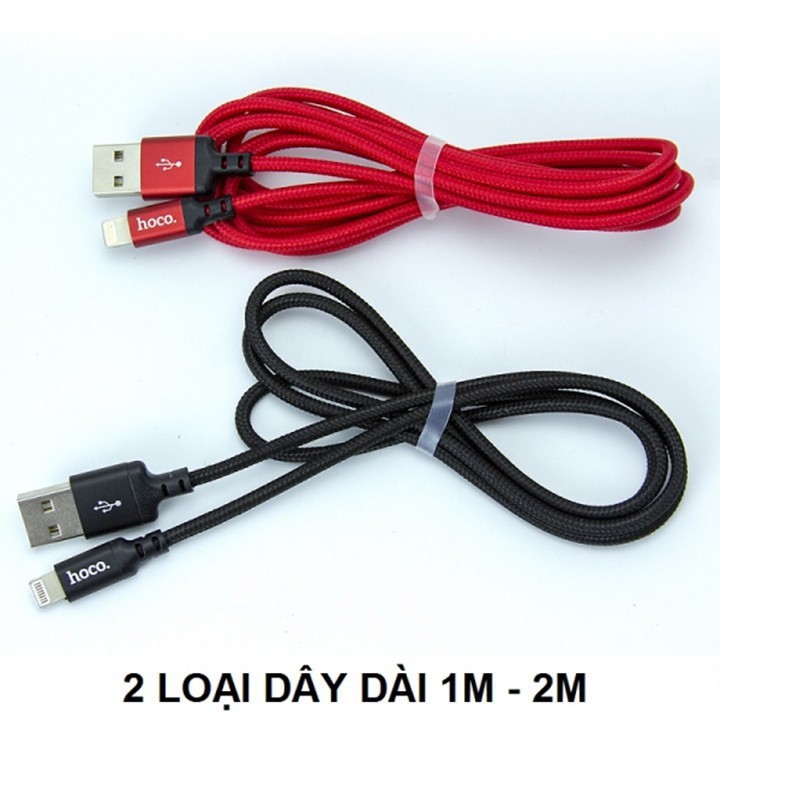 Cáp Sạc Dây Dù Hoco X14 For Dành Cho IP(2M-1M) Siêu bền