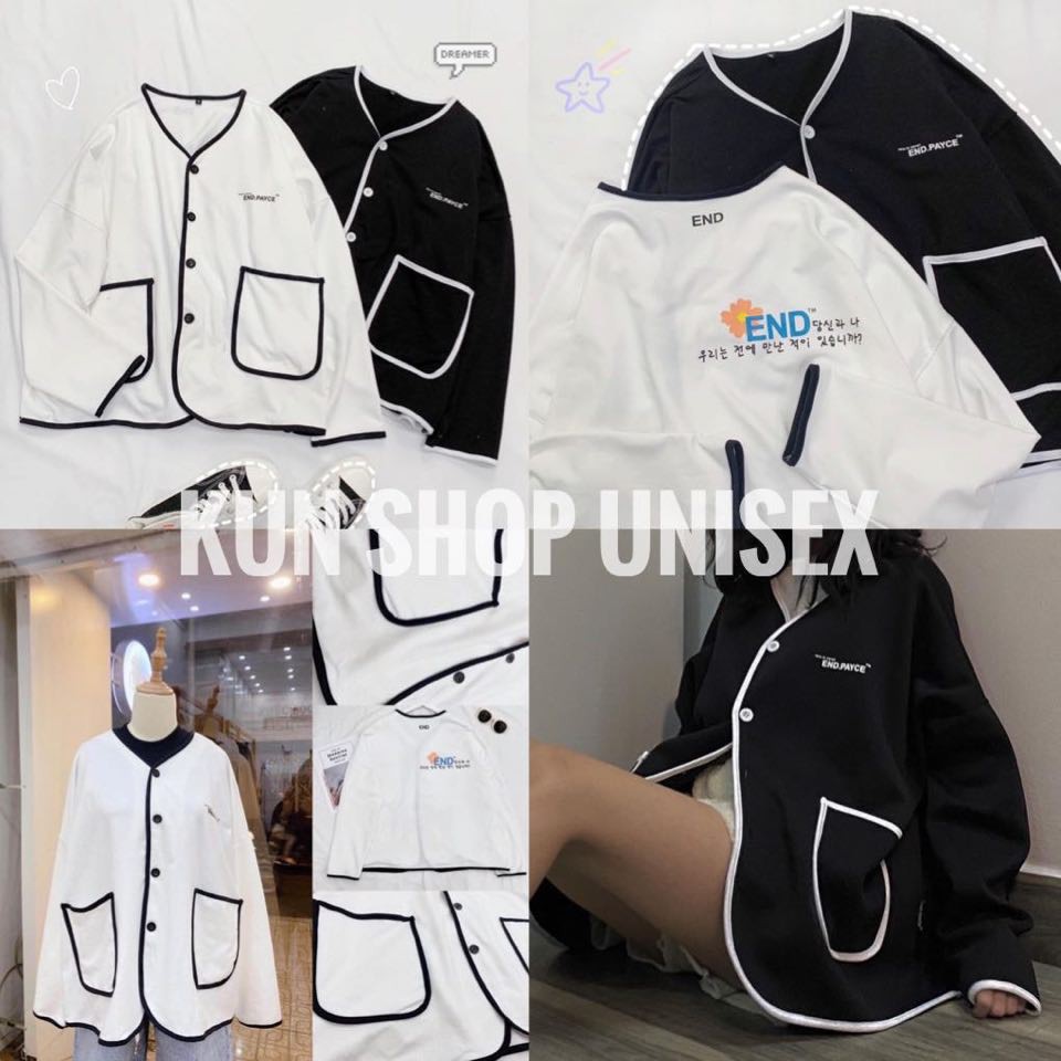 [Mã SKAMCLU7 giảm 10% Tối Đa 50K đơn 0Đ] Áo Khoác CARDIGAN Nỉ Jacket END Ulzzang (ẢNH THẬT) | BigBuy360 - bigbuy360.vn