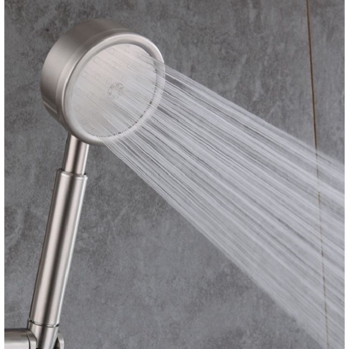 Bộ vòi Lavabo Nóng Lạnh liền sen 2 chân đồng và bộ tay sen inox 304 tròn dày