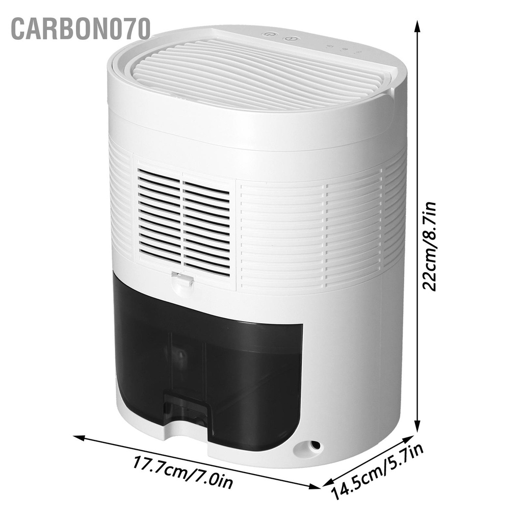 [Hàng Sẵn] Máy hút ẩm không khí di động 1L Hẹn giờ với tay cầm 100‑240V【Carbon070】