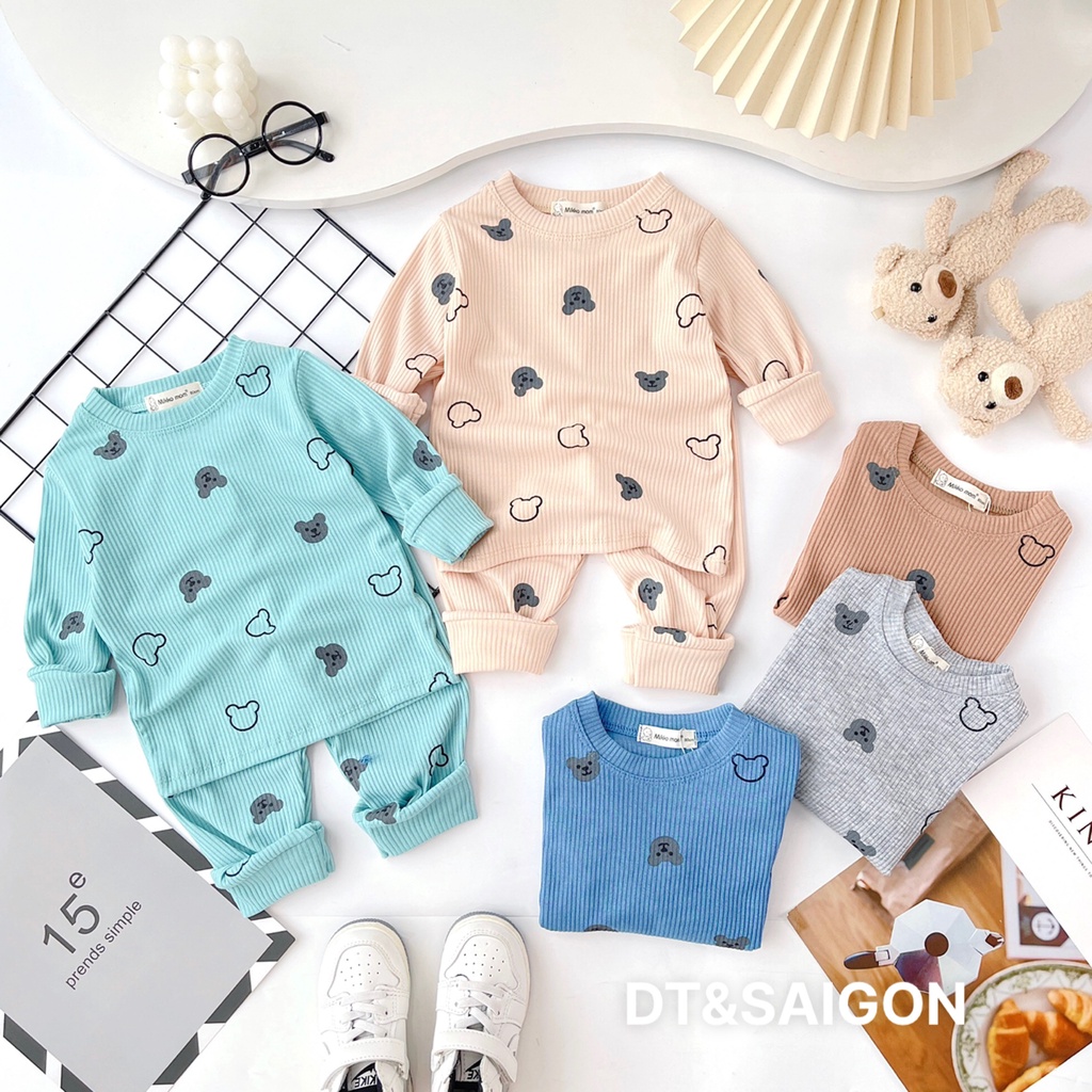 Bộ tăm gân in hình gấu cho bé từ 6-16kg