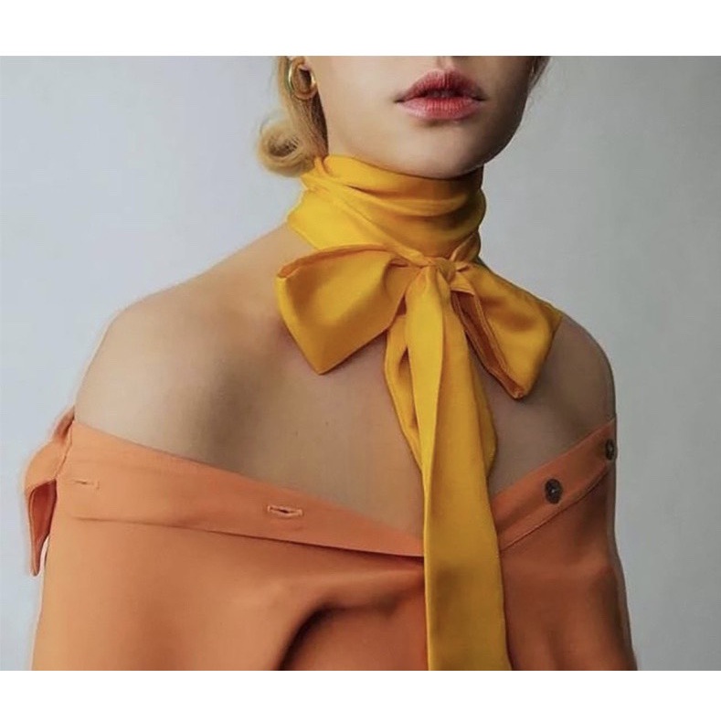 Khăn lụa tổng hợp bản vát dài nhiều màu