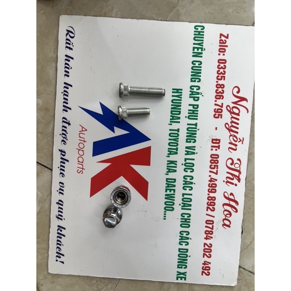 Ốc lốp thép mạ Crom, Bulong lốp đúc nguyên khối, Ốc bánh xe Ford Transit LAZANG ĐÚC