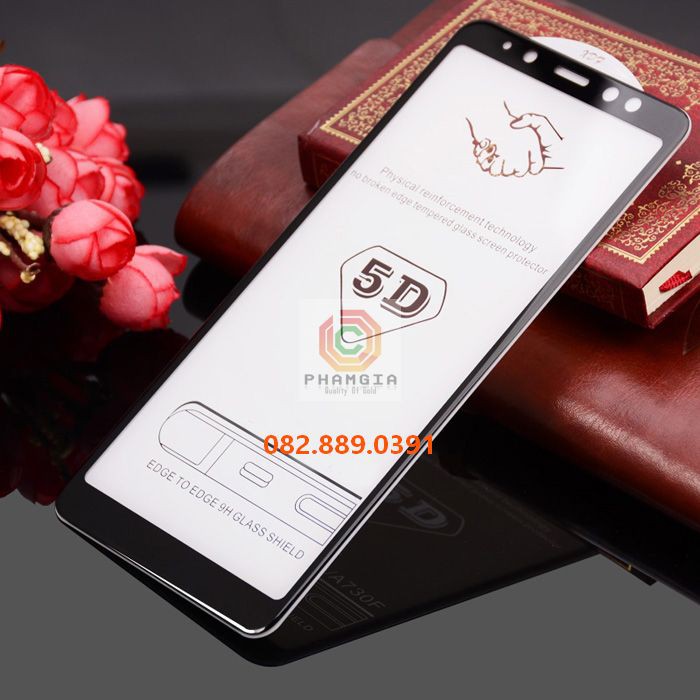 Kính cường lực Samsung A6 2018 full keo, full màn, chuẩn