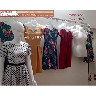 Combo Móc 10 Manocanh Máng Nhựa và 20 Kẹp Nhựa Đen