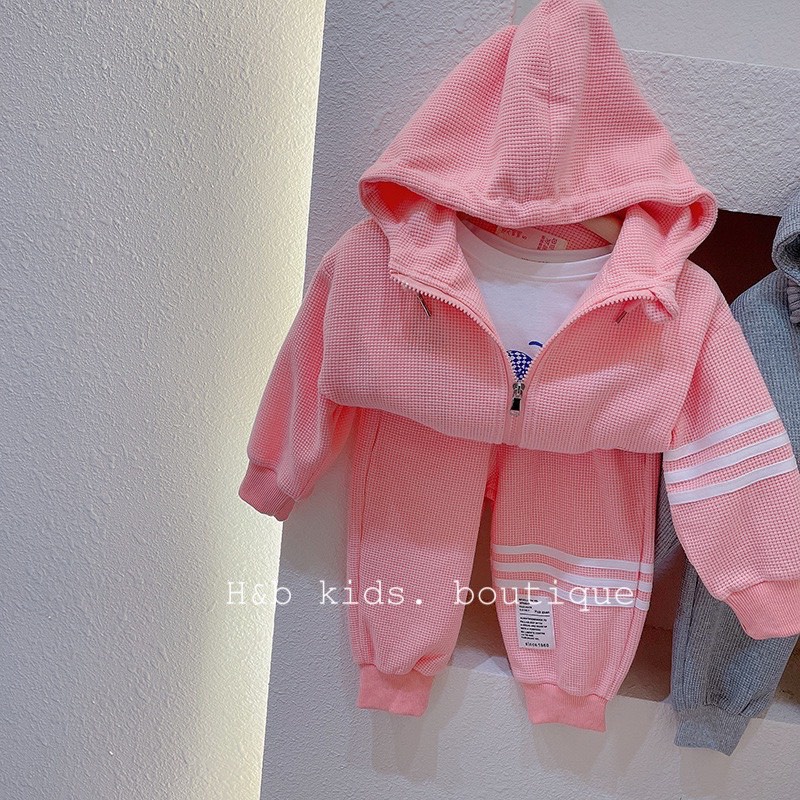 Bộ nỉ da cá phong cách thể thao cá tính- Bộ quần áo thu đông cho bé