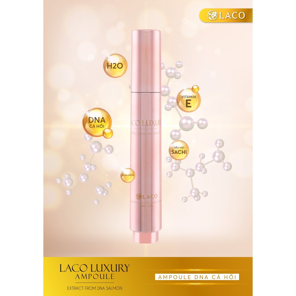Serum dưỡng da ban đêm Ampoule Laco Luxury Dưỡng Da Căng Bóng Trắng Hồng | BigBuy360 - bigbuy360.vn