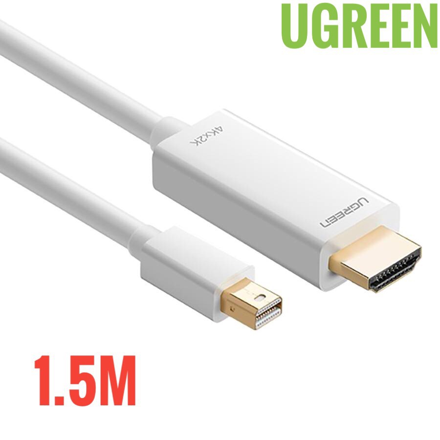 Cáp Mini Displayport To HDMI Dài 1.5M UGREEN 20849 - Thunderbolt To HDMI 4K*2K