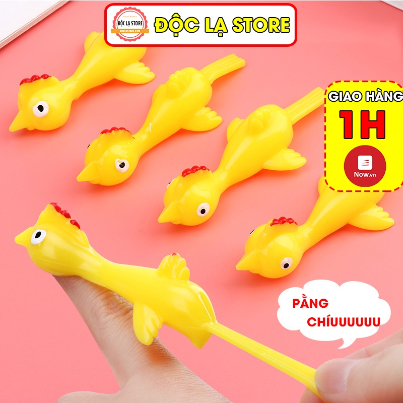 Đồ chơi trẻ em gà cao su bắn dính tường