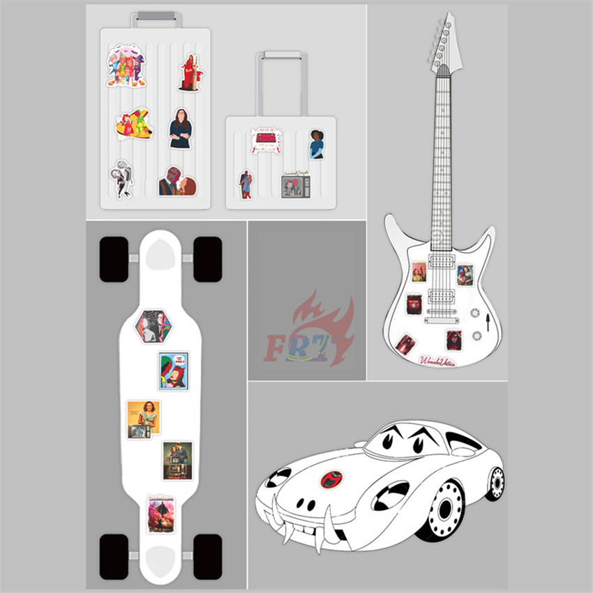 ❉ Wanda Vision Series 01 - Marvel Avengers Superhero TV Shows Vision Scarlet Witch Stickers ❉ 50Pcs/Set Fashion DIY Decals Doodle Stickers
