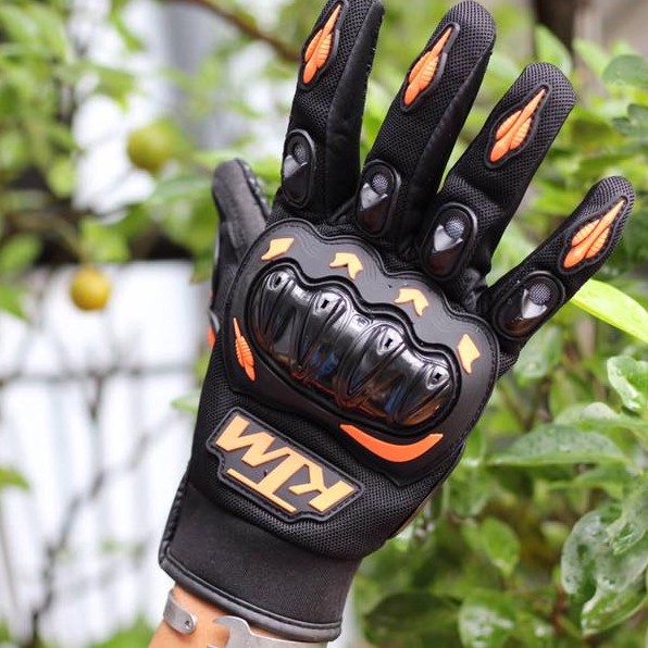 Găng tay bảo hộ xe máy chống nắng đi phượt KTM dài ngón, hàng cao cấp hàng loại 1