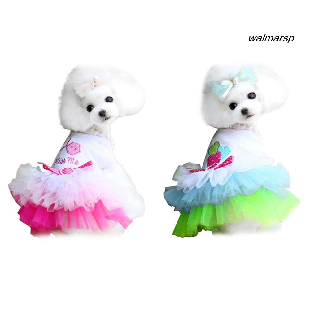 Đầm Tutu Vải Lưới Ren Xếp Tầng Điệu Đà Cho Cún Cưng