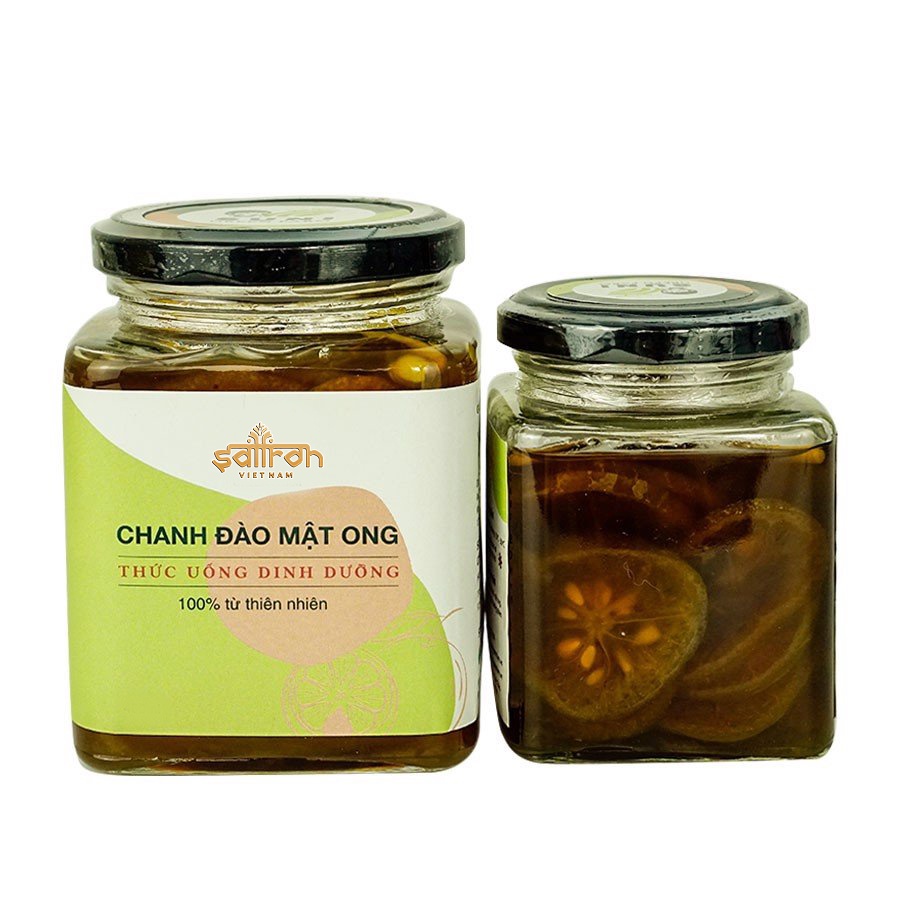 Mật ong mix Chanh đào hũ 50ML thương hiệu Saffron Việt Nam