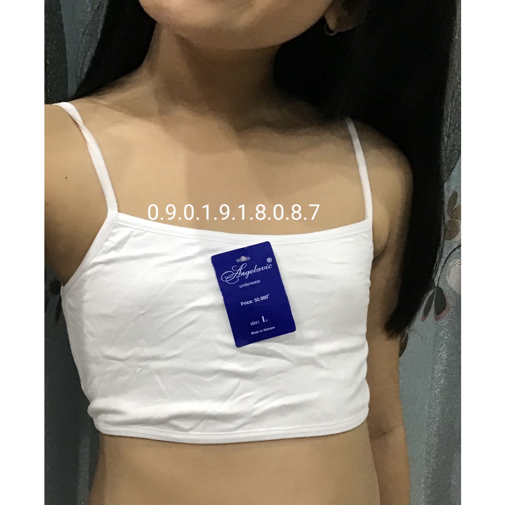 Aó lá học sinh cấp 1 cấp 2, áo lót cotton 2 lớp vải cho bé gái tuổi dậy thì size từ 25kg đến 60kg ALN