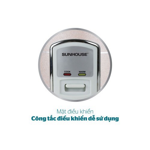 Nồi cơm điện vùng rời 1.2L Sunhouse SHD8105