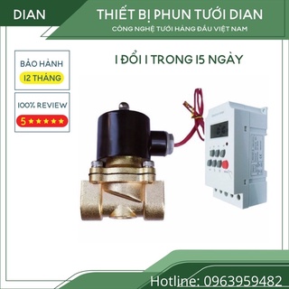 Bộ hẹn giờ đóng mở van nước gồm van điện từ 21mm và timer kg316t-ii
