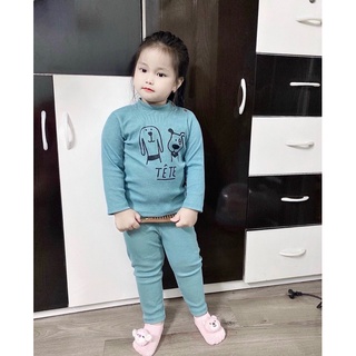 BỘ THUN GÂN CỔ 3P SIÊU ĐẸP CHO BÉ
