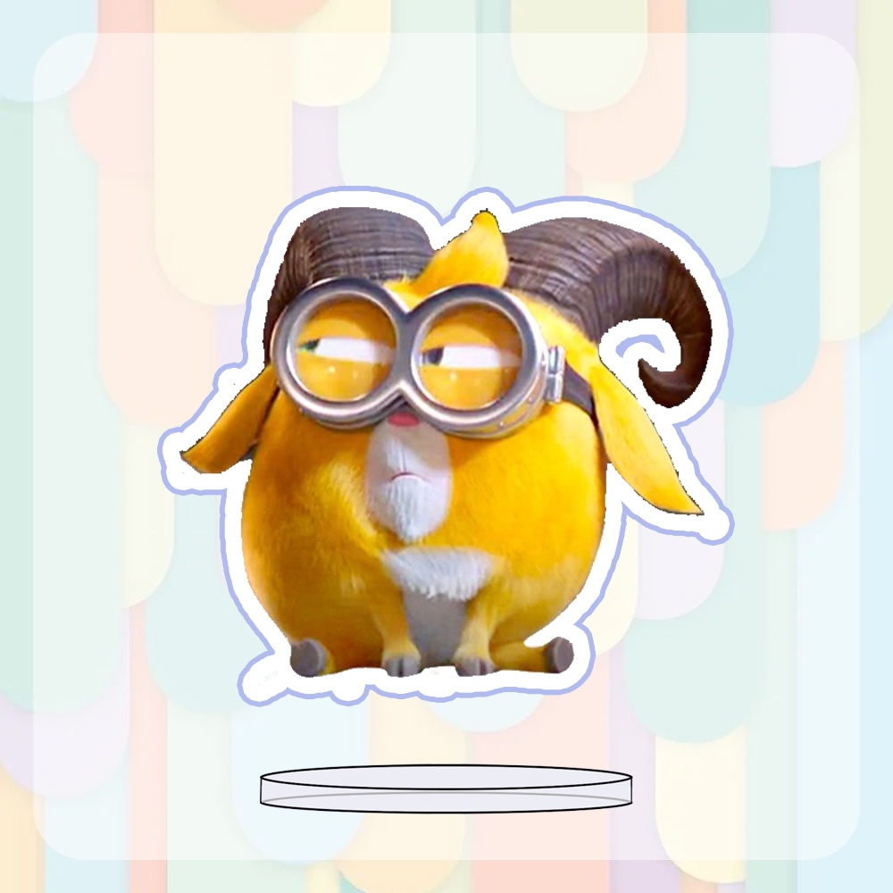 ( mini 3cm ) Mô hình standee Minions anime chibi phim hoạt hình The Rise Of Gru trang trí góc học tập