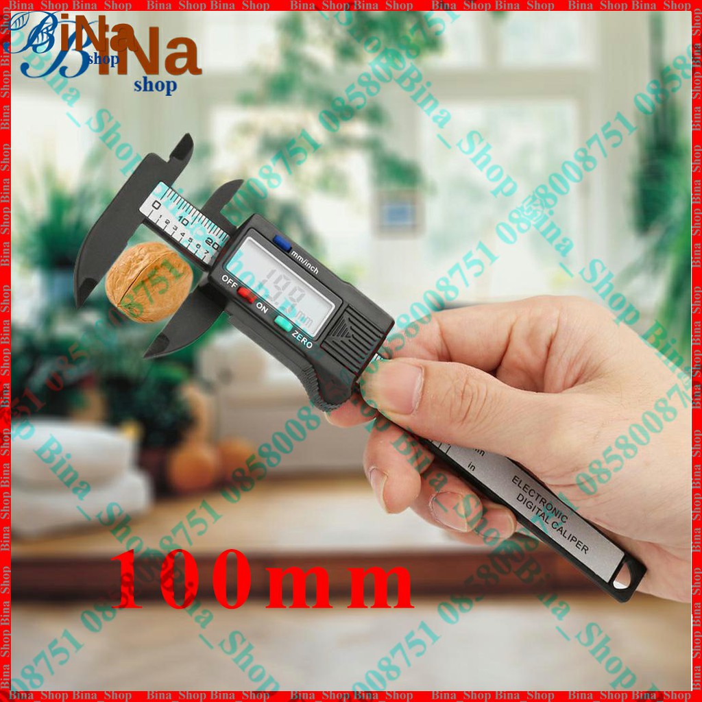 Thước kẹp điện tử nhựa 10cm/15cm kèm pin