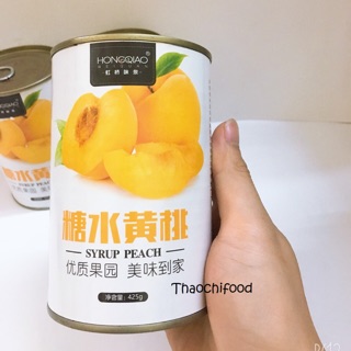 Đào ngâm Hồng Kiều (HongQiao) 425gr/lon