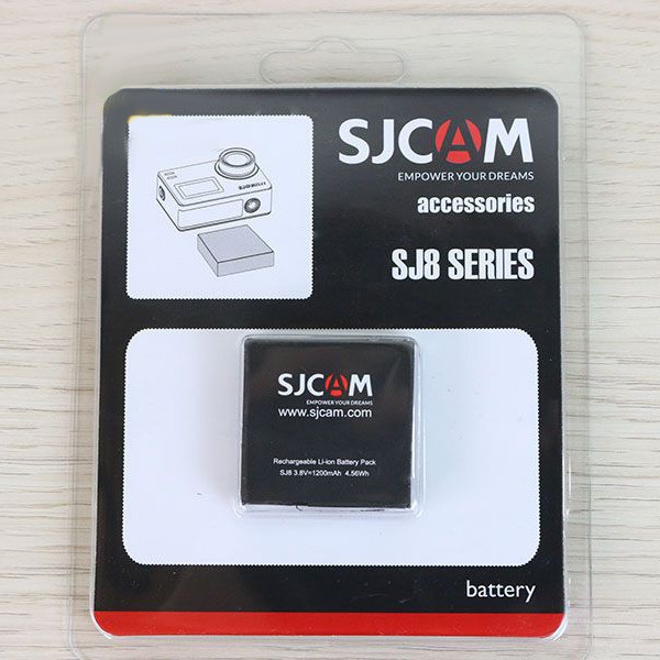 [Mã ELFLASH5 giảm 20K đơn 50K] Pin sạc dành cho camera hành trình SJCAM SJ8 - Hãng phân phối chính thức