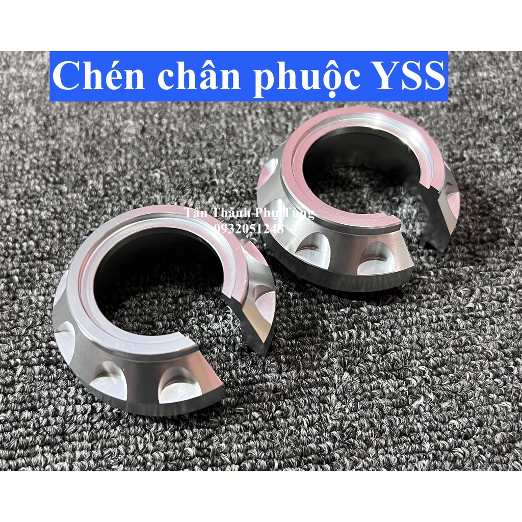 Chén chân phuộc CNC khắc chữ YSS ( loại 1) - 1 cặp