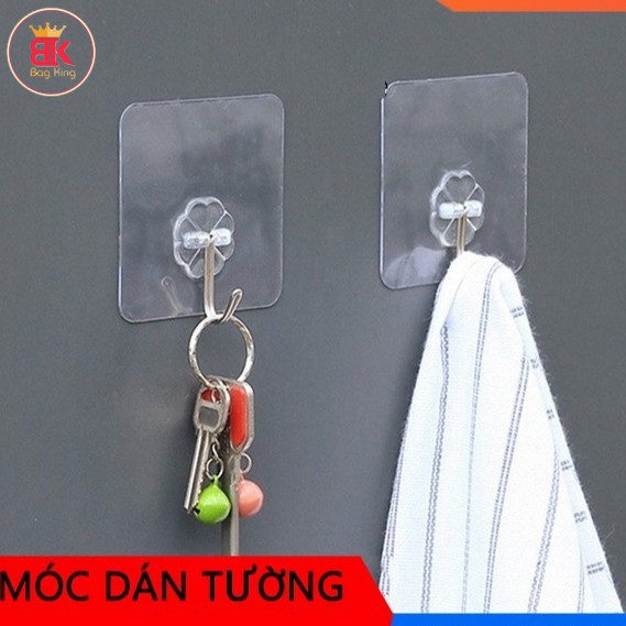 Combo 10 Móc Dán Tường Siêu Dính, Siêu Chắc Trong Suốt Treo Đồ Dùng Thông Minh Tiện Dụng