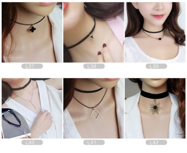 Set 10 chocker nữ mẫu ngẫu nhiên (tặng vòng may mắn khi mua 5 bộ)