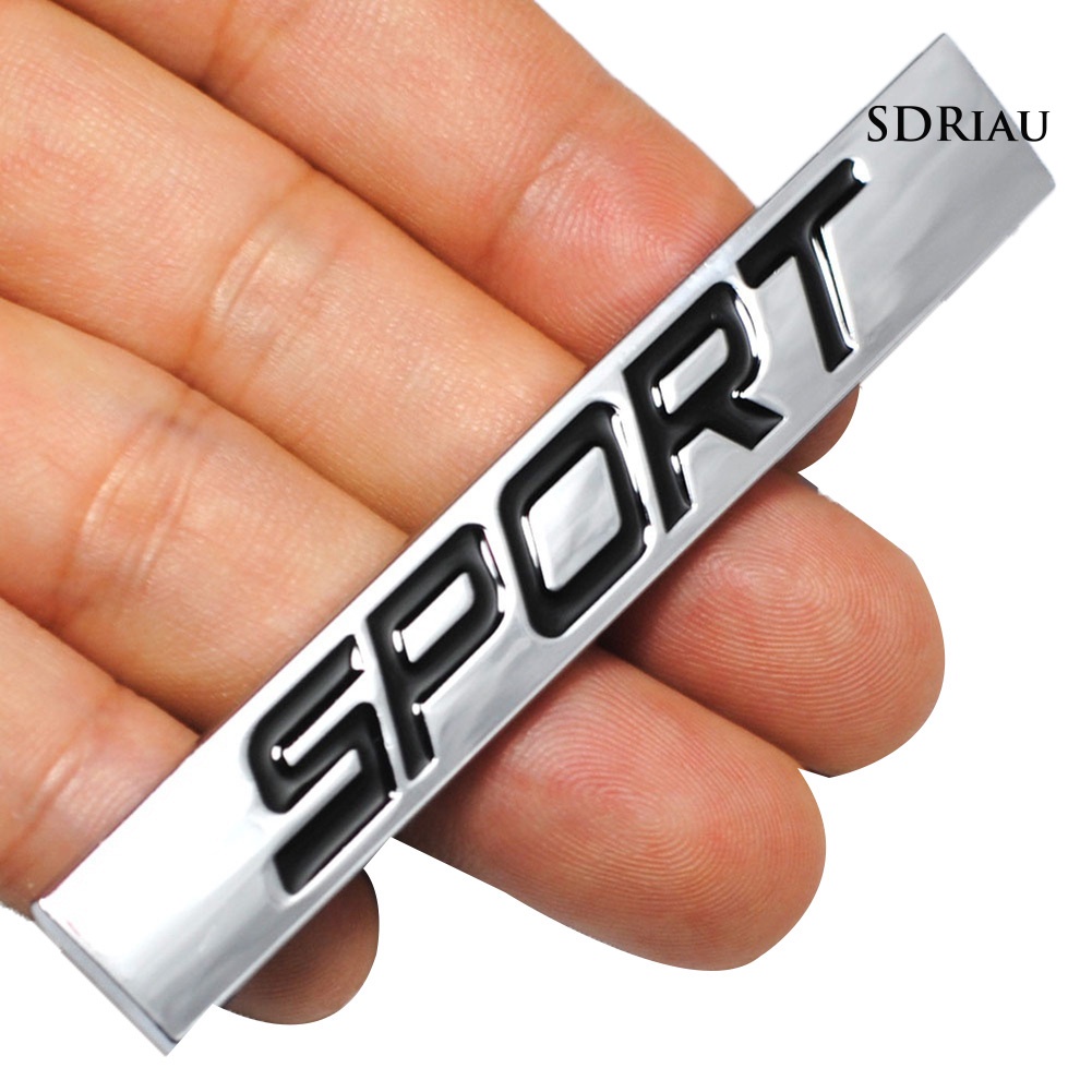 Miếng dán kim loại hình chữ Sport trang trí thân xe hơi