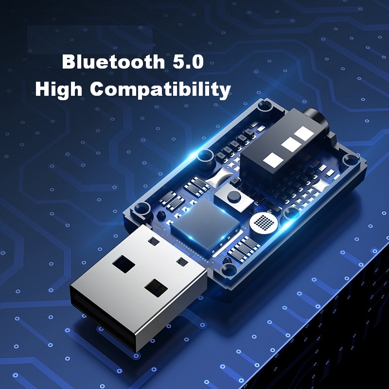 Bộ Thu Phát Bluetooth 5.0 2 Trong 1 Cho Pc Tv Trên Xe Hơi