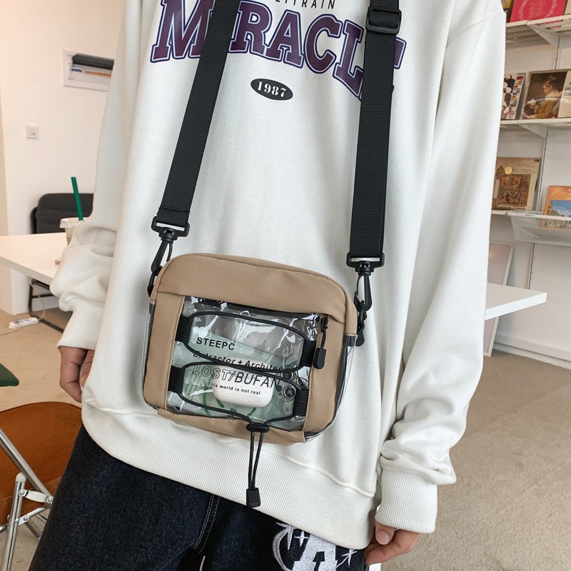 Túi Đeo Chéo Vai Đựng Điện Thoại Bằng PVC Trong Suốt 022 Thời Trang Dành Cho Học Sinh Nam