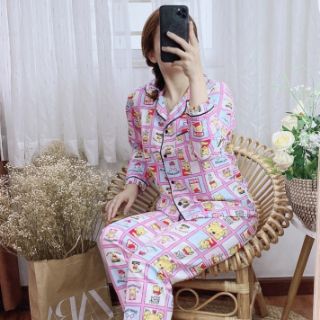 Đồ bộ dài tay kate thái hình thật